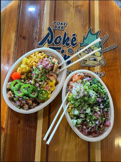 Fresh poke bowls at Poke Fin